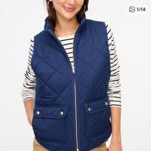 J.Crew Mercantile Women's Quilted Puffer Vest with Snap Pockets
